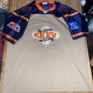 Vintage 2001 Super Bowl 35 Football Jersey NFL Majestic Size XL Baltimore Ravens - Picture 1 of 8
