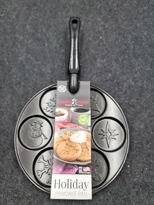 Nordic Ware Holiday Pfannkuchen Pfanne 10" Antihaftbeschichtet Aluminiumguss Grillplatte mit 7 Designs - Bild 1 von 9