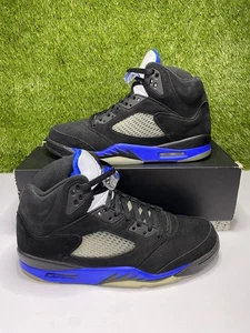 Air Jordan 5 Racer Blue Retro Size 11 Mens Black Blue Sneakers 2021 CT4838-004 - Picture 1 of 11