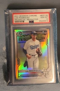 2021 Bowman Chrome 1st - Prospects Luis Rodriguez #BCP-196 Refractor PSA10  - Picture 1 of 2