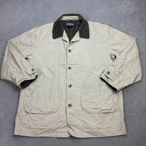 Lands End Jacket Adult X Large Brown Hunting Canvas Barn Chore Corduroy Coat Men - Picture 1 of 8