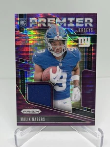 2024 Panini Prizm Premier Jersey Malik Nabers RC “ Purple Pulsar” Prizm #PJ-MNS - Picture 1 of 2