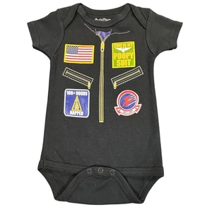 Sara Kety Haha One Piece Unisex 6 to 12 Months Black Patches - Picture 1 of 6