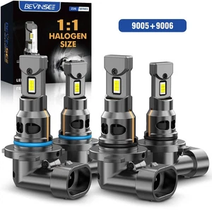 BEVINSEE 9005 9006 LED Faros Bombillas Alto Bajo 6000K Blanco Súper Brillante - Imagen 1 de 10