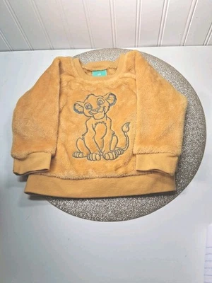 Baby Disney Fleece  Pullover Size 9 Month Simba Gold Color Embroidery - Image 1 of 4