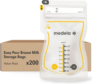 Sacche Monouso Easy Pour per La Conservazione Del Latte Materno, Capacità 210 Ml - Foto 1 di 12