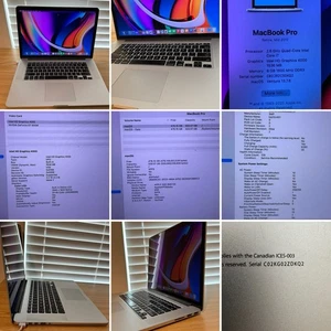 MacBook Pro Retina 2012 15" i7 2.6Ghz 8GB RAM 512GB SSD macOS Ventura A1398 - Afbeelding 1 van 13