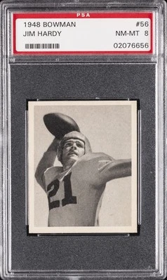 1948 BOWMAN #56 JIM HARDY PSA 8 - Image 1 of 2