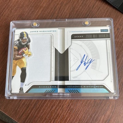 2018 Panini Playbook Jersey Platinum /49 James Washington #228 Rookie Auto RC - Image 1 of 2