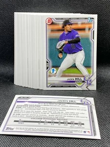 (25) 2021 Bowman Draft 1st Edition JADEN HILL LOT OF 25 CARDS BD-142 ROCKIES - Picture 1 of 1
