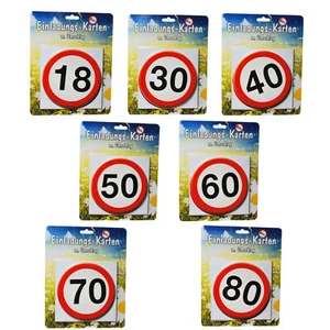 Einladungskarten mit Umschlag zum Geburtstag 30 50, 6 Stück 1211842/413 - Bild 1 von 3