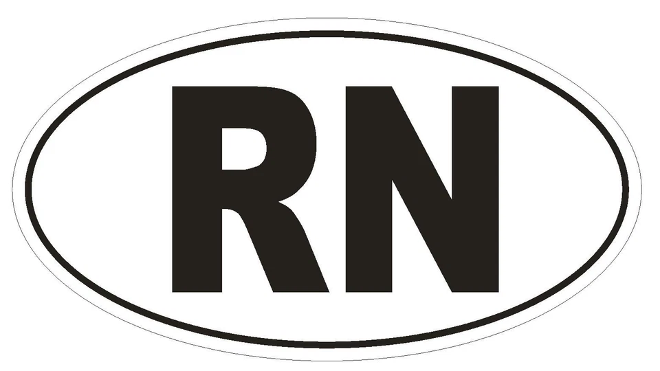 WINTER PARK PRODUCTS RN Niger Country Code Oval Bumper Sticker or Helmet Sticker D1023 Nurse