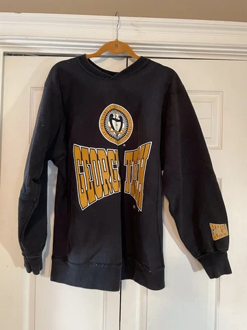 Vtg 90s Georgia Tech Yellow Jackets Black Sweatshirt Adult L 20/20 Sport USA Cover