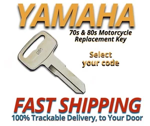 Yamaha Motorcycle Keys DT80 Riva GT80 QT50 BW200 RD350 Key Cut to Code 2901-2950 - Picture 1 of 1