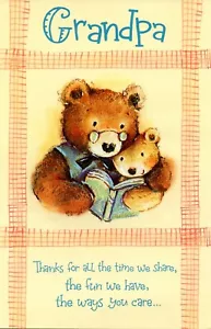 Süße GEBURTSTAGSKARTE FÜR OPA, Opa Bär von American Greetings + Umschlag - Bild 1 von 4