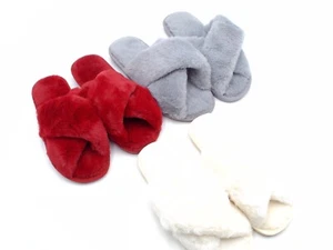 Zapatillas difusas para mujer Zapatillas para casa Banda cruzada Zapatillas para interiores y exteriores - Imagen 1 de 19
