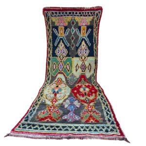 Handwoven Vintage Berber Moroccan Rug - Bold Tribal Geometric Design, Multicolor - Picture 1 of 9