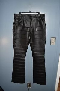 Nova Men Extra Level Faux Leather Slim Stack Pants size 32 - Picture 1 of 16