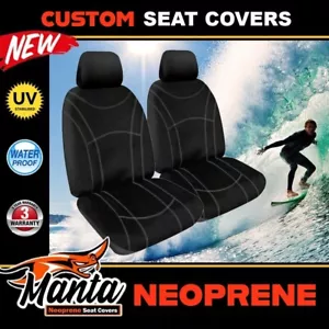 Manta Neoprene Front Seat Covers For TOYOTA LANDCRUISER 100 SERIES GXL RV 98-07 - Picture 1 of 9