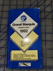 1992 Mercury Grand Marquis Owners Manual