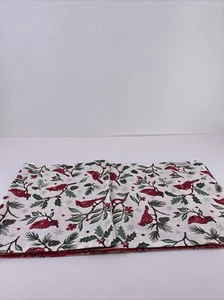 MU Kitchen Reversible Cardinal Plaid Runner Red Green Winter Farmhouse - Picture 1 of 6
