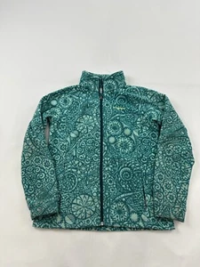 Columbia Jacket Youth Girls Large 14/16 Green Mandala Print Full Zip Fleece - Picture 1 of 8