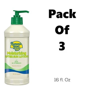 Banana Boat After Sun Protection Lotion with Aloe, Sunburn Relief 3-Pack 16fl Oz - Picture 1 of 3
