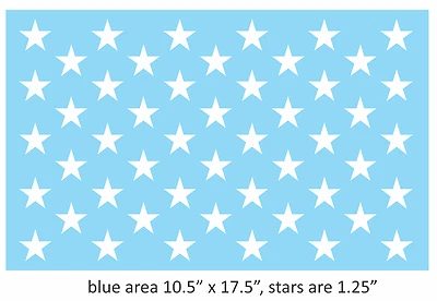 Lg. PLANTILLA 1,25 pulgadas estrellas orgullosa bandera americana patriótica país letreros fáciles hágalo usted mismo Foto 1 de 4