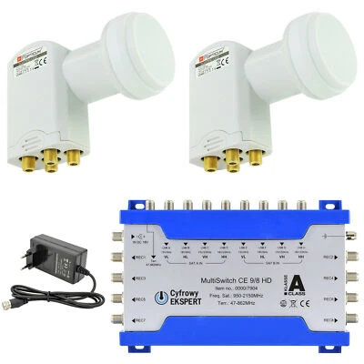 TechniSat Multischalter 9/8 SAT Multiswitch 2 OPTICUM Quattro LNB ► 8 Teilnehmer - Bild 1 von 4