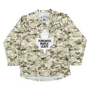 Reebok Toronto Maple Leafs Digital Camo Tan Brown Hockey Jersey Mens Medium - Picture 1 of 9