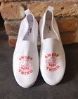 New Asos white red slip on trainers cherries sweet thing plimsols shoes flats 6