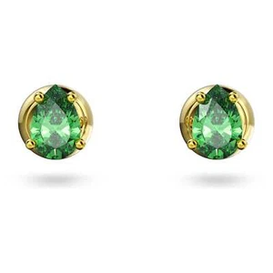 Swarovski Chroma Stud Earrings Pear Cut, Green, Gold-Tone Plated 5639120 - Picture 1 of 4