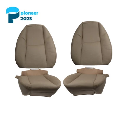 Cubierta de asiento bronceada inferior y superior inclinada trasera para conductor y pasajero para Cadillac Escalade Foto 1 de 4
