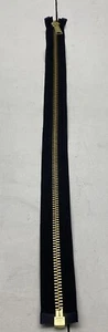 QTY 1 - Carhartt Zipper Brass Black 24.5" Replacement Zipper New - Picture 1 of 8