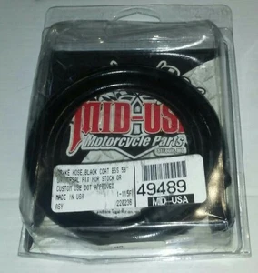 MID-USA 49489, BRAKE HOSE, BLACK, 58", UNIVERSAL FIT, STOCK OR CUSTOM, FREE SHIP - Picture 1 of 3