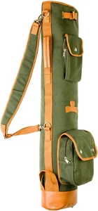 Sunday Golf Bag for Men and Women, Vintage Canvas and Leather, Stores Balls, Tee - Picture 1 of 8