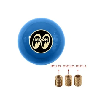 MOON EYES JDM Round Ball Manual Car Gear Shift Knob Stick Shifter Lever (Blue) - Picture 1 of 2