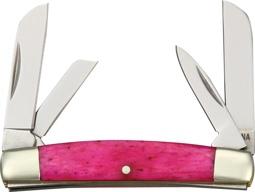 Rough Rider Tiny Congress Folding Blades Pink Bone Handles Pocket Knife 1255 - Image 1 of 1