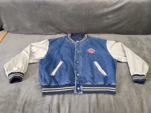 Swingster Denim Jacket Mens XL Lube Guard Embroidery Letter Jacket Style - Picture 1 of 24