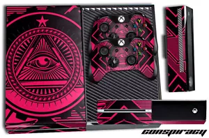 Designer Skin für Xbox One 1 Gaming Konsole + 2 Controller Aufkleber Consp Pnk - Bild 1 von 1