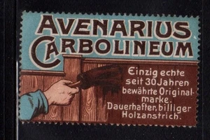 German Advertising Stamp - Avenarius Carbolineum Wood Preservative Paint - Picture 1 of 1