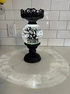 Bath & Body Works 3-Wick Candle Holder Pedestal Halloween Water Globe 2021 - Picture 1 of 9