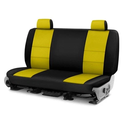 For GMC C1500 95-98 CR-Grade Neoprene 2nd Row Black & Yellow Custom Seat Covers - Imagem 1 de 4
