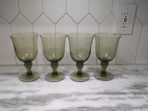 Libbey Martello Pedestal Glasses, Iced Tea Goblets, Set of 4, Textured Stemware - Picture 1 of 9