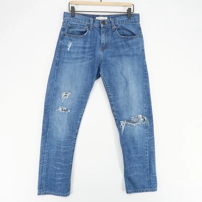 Pantalones de mezclilla Banana Republic Boyfriend para mujer 26 azul premium ribete desgastado Foto 1 de 4