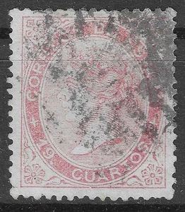 España 1867 Isabel II Edifil 90 usado parrilla numerada - Imagen 1 de 2