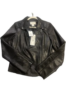 New With Tags! Marrakech Moto Jacket NWT Medium Black Biker Rocker - Picture 1 of 9