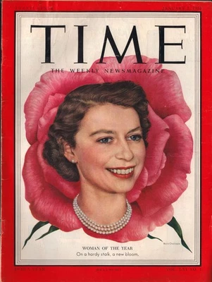 1953 Time Magazine  Queen Elizabeth Woman of the Year  Good Condition - Image 1 of 3