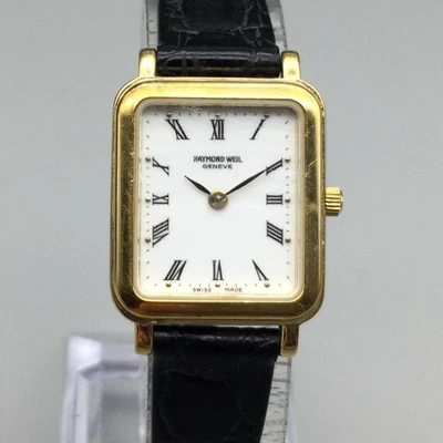 Reloj Mujer Raymond Weil Geneve 9385 Vintage 21mm Tono Dorado Cuadrado Batería Nueva Foto 1 de 4