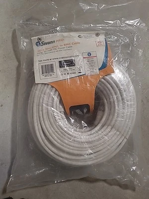 NEW SWANN PRO 100FT/30M BNC to BNC CCTV VIDEO CAMERA CABLE SW271-S1A-16022 *NEW* - Image 1 of 4